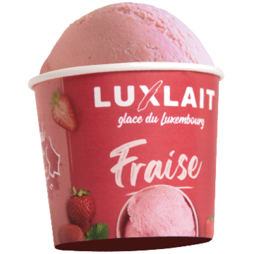 Pot de glace Fraise Luxlait